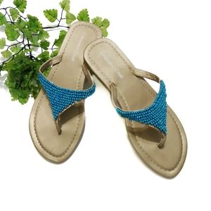 Coldwater Creek Beaded Flip Flops Size 9
